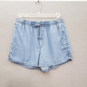Gap Womens XS Light Wash Lyocell Pull On Drawstring Shorts Soft Denim Blue